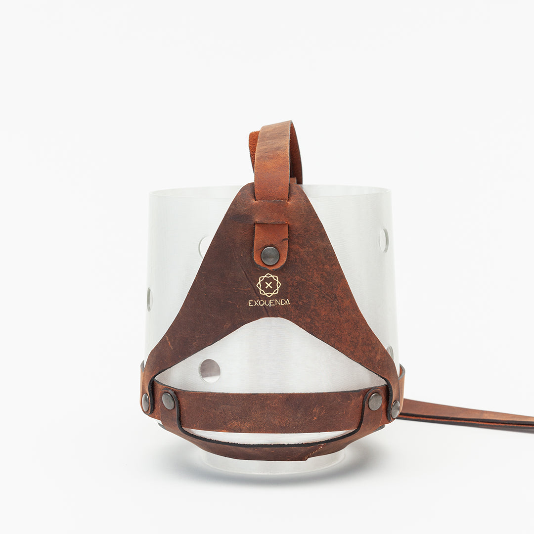 Colgante de piel para maceta Azur