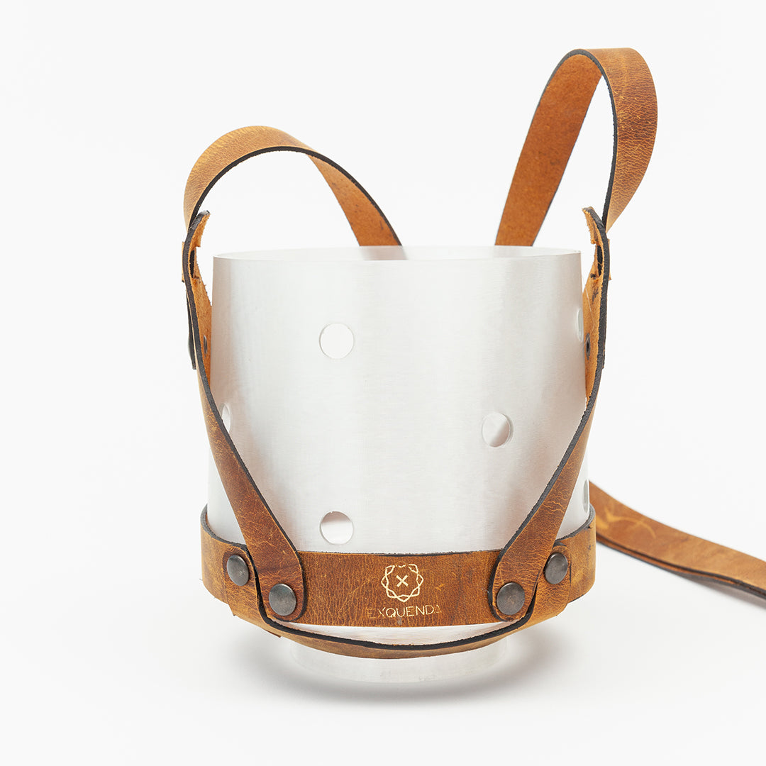 Colgante de piel para maceta Azur