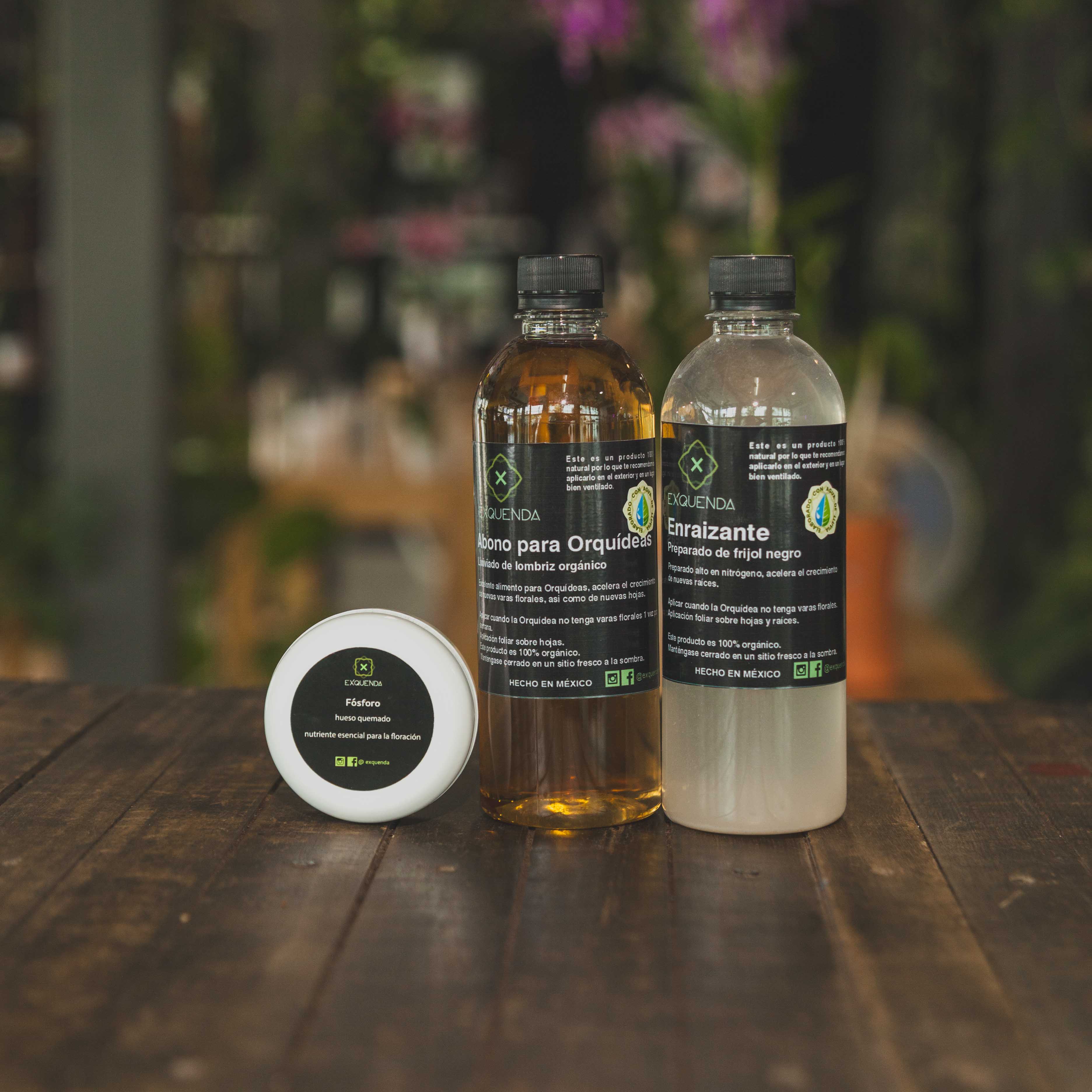 Kit para Florecer preparado con agua de lluvia