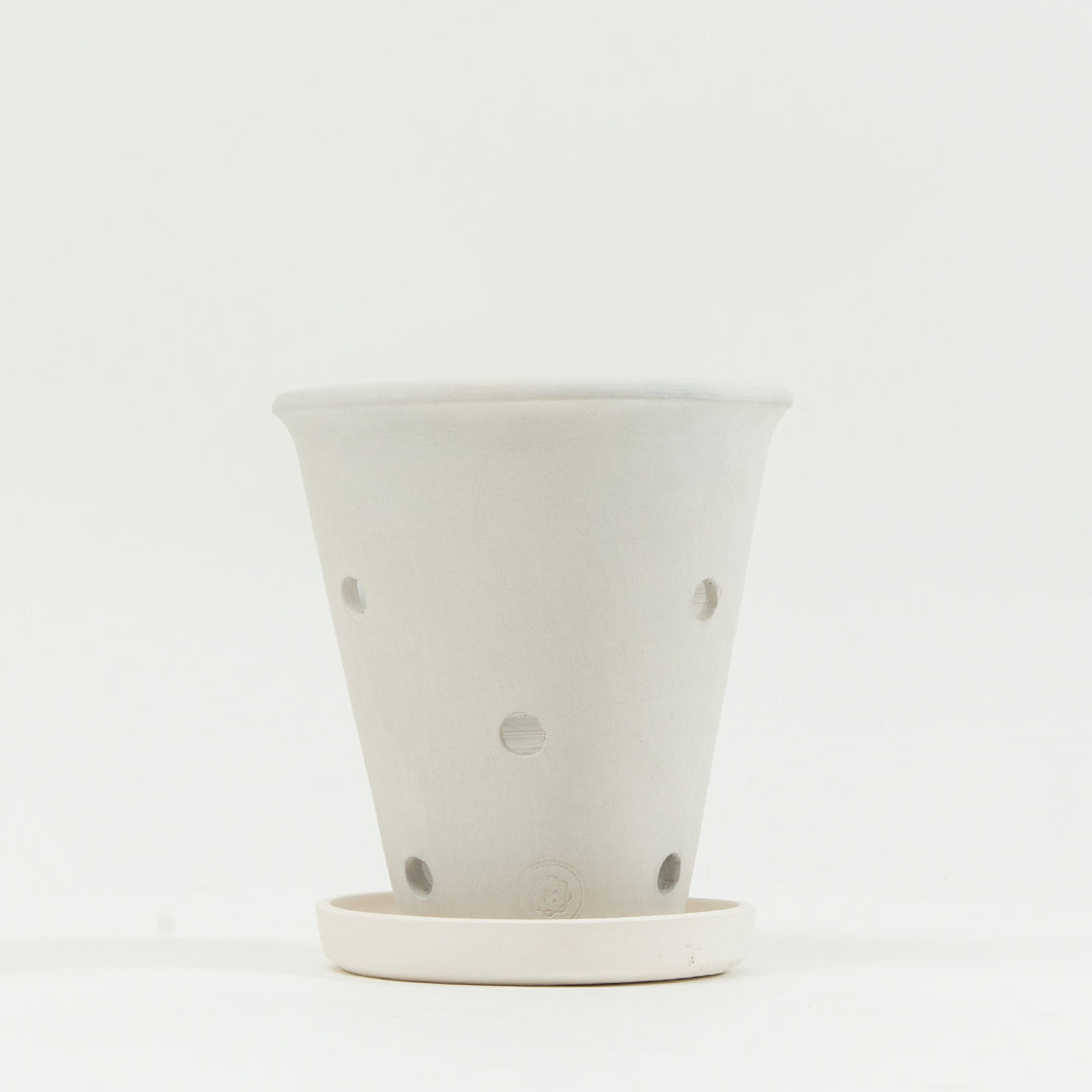 Osaka White Flower Pot